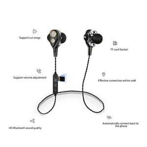 Bluetooth Wireless in-Ear Neckband Headset, with TF MP3 Flash Memory Card SD Card Stereo Earbuds Headphone Bluetooth 4.1 in Ear Headphones Sport Earpiece Earphone