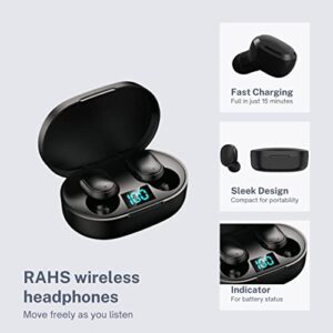 Rahs Bone Conduction Wireless Bluetooth Over The Ear Headphones with Bonus Ear Buds for Active Sports, Gaming, Business and Personal use. Two for The Price of one.