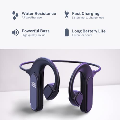 Rahs Bone Conduction Wireless Bluetooth Over The Ear Headphones with Bonus Ear Buds for Active Sports, Gaming, Business and Personal use. Two for The Price of one.