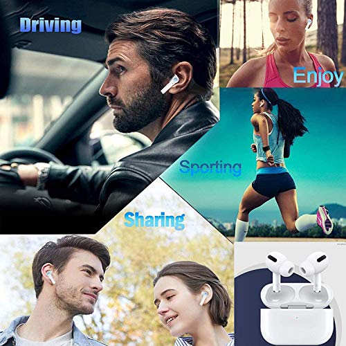 Wireless Earbuds Bluetooth Headphones with Charging Case Noise Cancelling 3D Stereo Headsets Built in Mic in Ear Ear Buds IPX5 Waterproof Air Buds for iPhone/Android/airpod pro case