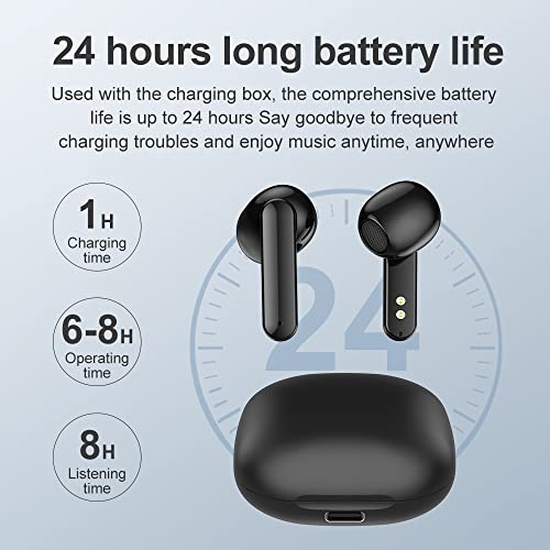 Hoseili 【2022new editionBluetooth Headphones.Bluetooth 5.2 Wireless Earphones in-Ear，LED Power Display IPX7 Waterproof Band Microphone Touch Control Portable Charging Case for iOS Android PC. YJ1