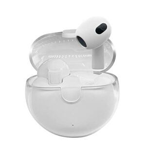 mini wireless earbuds bluetooth 5.1 headset, ipx7 waterproof, touch control in ear light-weight headphones built-in microphone, anc earphones compatible with iphone & android (white)