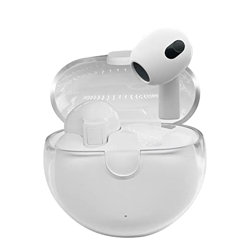 Mini Wireless Earbuds Bluetooth 5.1 Headset, IPX7 Waterproof, Touch Control in Ear Light-Weight Headphones Built-in Microphone, ANC Earphones Compatible with iPhone & Android (White)