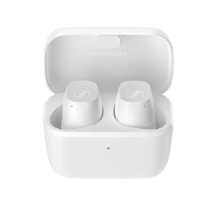 sennheiser cx true wireless earbuds – bluetooth in-ear headphones for music and calls with passive noise cancellation, customizable touch controls, and 27-hour battery life, white (renewed)