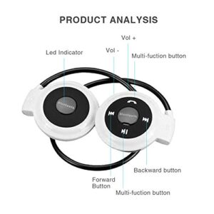 Heave Bluetooth Headphones,Wireless Sport Earphones Sweatproof Hands Free Calling Stereo Headsets Support TF Card,Lightweight and Portable Black