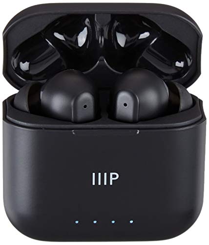 Monoprice TWE-ANC TrueWireless Earphones with Active Noise Canceling (ANC), 6 Hrs Playtime, 30 Hrs Total Playtime with Charging Case, IPx4, Sweatproof