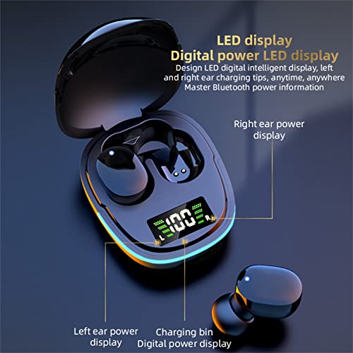 SHANZG LED Breathing Lamp Digital Display Touch-Control Wireless Bluetooth Earphones Headphones in Ear Earbuds Headset Ipx5 Waterproof Earphones Bluetooth 5.1+EDR