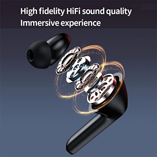 HiFi Noise Reduction Headphones with Luminous LED Aperture - Stereo Surround Sound - Bluetooth 5.3 - Digital Display Noise Reduction Bluetooth Headset - Touch-Control Immersive Premium Sound Earbuds