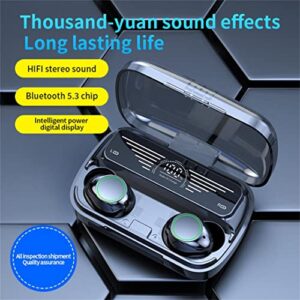 HiFi Noise Reduction Headphones with Luminous LED Aperture - Stereo Surround Sound - Bluetooth 5.3 - Digital Display Noise Reduction Bluetooth Headset - Touch-Control Immersive Premium Sound Earbuds