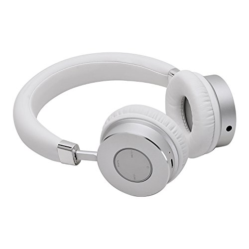 Contixo KB-200 Premium Kids Headphones with Volume Limit Controls (Max 85dB), Bluetooth Wireless Headphones Over-The-Ear with Microphone (White) - Best Gift