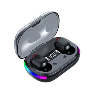 Wireless Bluetooth Earbuds in-Ear Noise Cancelling Stereo Headphones Color LED Light Bass Sport Earphone Digital Charging Case for iOS Android