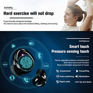 RISTARWH Bluetooth Earbuds V5.3 Headphones Ture Wireless Earphones, IPX7 Waterproof in-Ear Headsets, Built-in Mic in-Ear Headsets Deep Bass for Sport/Gaming/Workout