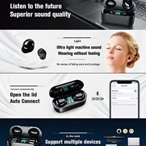 RISTARWH Bluetooth Earbuds V5.3 Headphones Ture Wireless Earphones, IPX7 Waterproof in-Ear Headsets, Built-in Mic in-Ear Headsets Deep Bass for Sport/Gaming/Workout