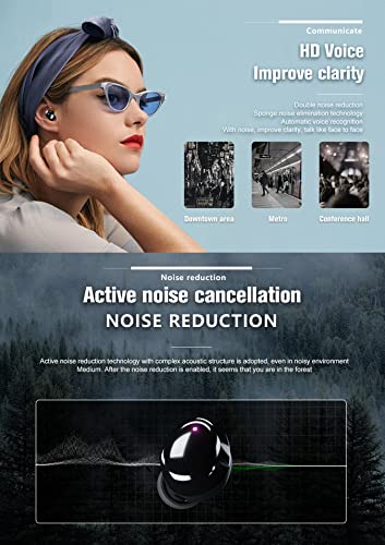 RISTARWH Bluetooth Earbuds V5.3 Headphones Ture Wireless Earphones, IPX7 Waterproof in-Ear Headsets, Built-in Mic in-Ear Headsets Deep Bass for Sport/Gaming/Workout