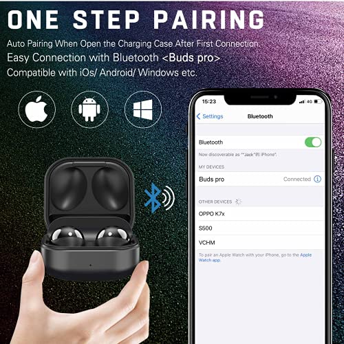 UrbanX Street Buds Pro Bluetooth Earbuds for Samsung galaxys S9+ True Wireless, Noise Isolation, Charging Case, Quality Sound, Sweat Resistant, Black (US Version with Warranty)