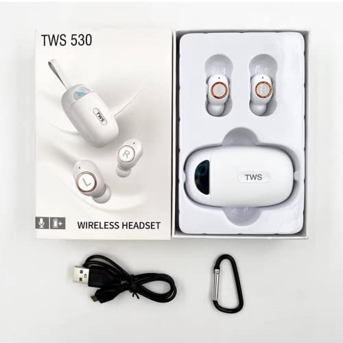 UX530 Wireless Earbuds for Apple iPhone 13 Pro Max with Immersive Sound True 5.0 Bluetooth in-Ear Headphones with 2000mAh Charging Case - Stereo Calls Touch Control IPX7 Sweatproof Deep Bass