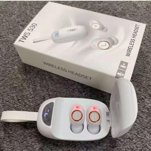 UX530 Wireless Earbuds for Apple iPhone 13 Pro Max with Immersive Sound True 5.0 Bluetooth in-Ear Headphones with 2000mAh Charging Case - Stereo Calls Touch Control IPX7 Sweatproof Deep Bass