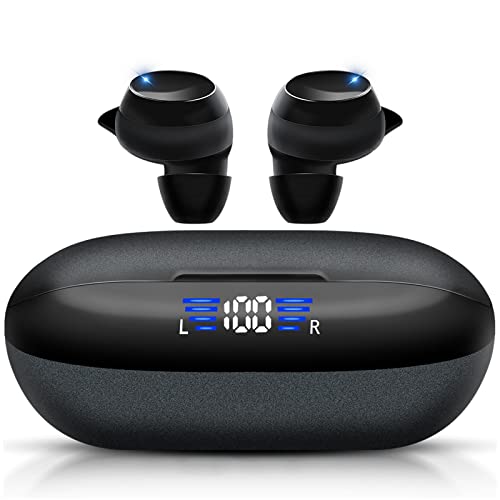 Light/Small/Not Easy to Drop Waterproof Headphones ! Bluetooth 5.3 Earbuds Wireless Type‐C Fast Charging/Power Display/Bluetooth Earbuds with Microphone Monaural/Binaural Left and Right Split Type