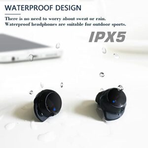 Light/Small/Not Easy to Drop Waterproof Headphones ! Bluetooth 5.3 Earbuds Wireless Type‐C Fast Charging/Power Display/Bluetooth Earbuds with Microphone Monaural/Binaural Left and Right Split Type