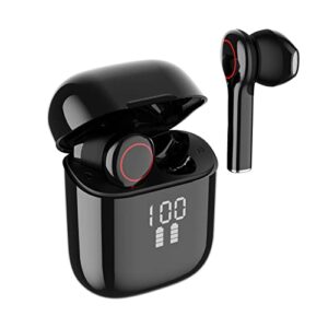 hopishy l31 pro true wireless bluetooth v5.0 headset with smart digital screen binaural charging bay in-ear headset high-definition call earphone suitable for smart phones, sports, running, outdoor