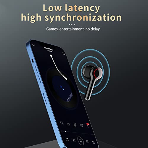 Hopishy L31 pro True Wireless Bluetooth V5.0 Headset with Smart Digital Screen Binaural Charging Bay in-Ear Headset High-Definition Call Earphone Suitable for Smart Phones, Sports, Running, Outdoor
