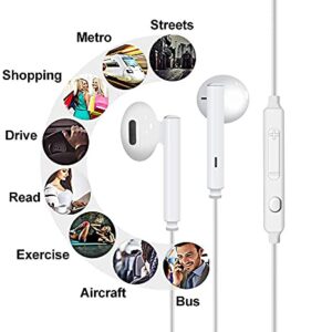 MFi Certified Earphone Wired Lightning Headphones Apple in-Ear Earbuds with Microphone Controller Compatible with iPhone 13/13pro/12 11 Pro Max XS Max XR and More Devices