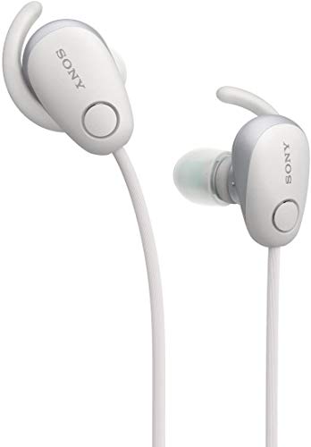 Sony SP600N Wireless Noise Canceling Sports In-Ear Headphones, White (WI-SP600N/W)