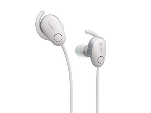 Sony SP600N Wireless Noise Canceling Sports In-Ear Headphones, White (WI-SP600N/W)