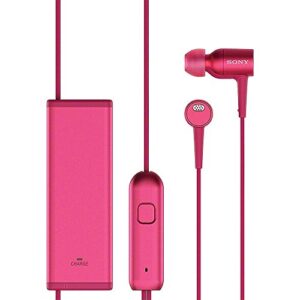 sony mdrex750np headphones, in-ear, mic, pink