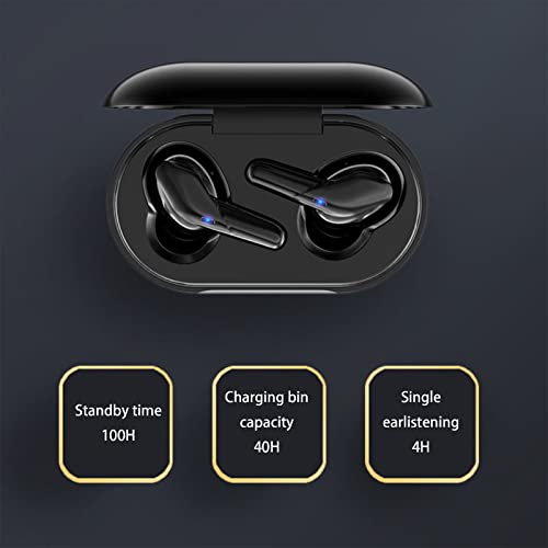 Hksany Wireless Earbuds Bluetooth 5.0 Headphones with USB C Fast Charge Noise Canceling Mics 44H Playtime Touch Control Water Resistance Hi-Fi Stereo Earphones for iOS/Android/Business/Exercise/Work