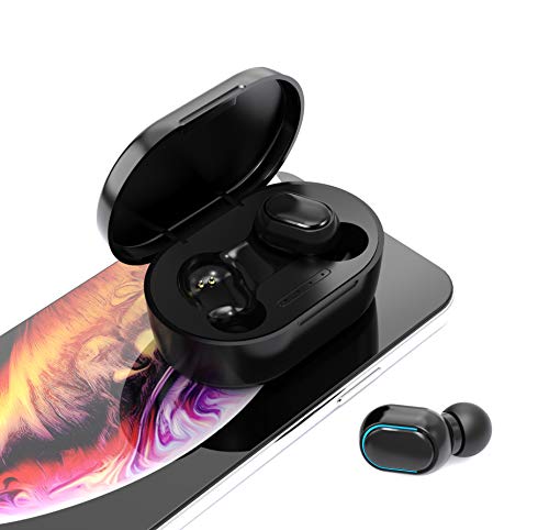 Wireless Earbuds, Revive Air-A7S Sports Bluetooth 5.0 Headset with Bass Stereo HiFi Sound, Built-in Microphone for iOS & Android, Waterproof Sweatproof Headphones with Portable Charging Case (White)