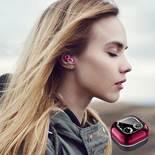 Wireless Earbuds Bluetooth Earphone in Ear Light-Weight Headphones Built-in Microphone Immersive Premium Sound with Charging Case (Purple)