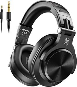 oneodio a71 hi-res studio recording headphones – wired over ear headphones with shareport, professional monitoring & mixing foldable headphones with stereo sound (black)