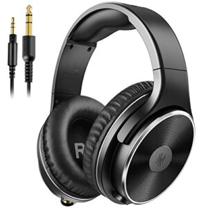 oneodio wired headphones – over ear headphones with noise isolation dual jack professional studio monitor & mixing recording headphones for guitar amp drum keyboard podcast pc computer