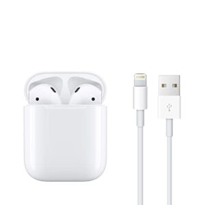 Apple AirPods (2nd Generation) Wireless Earbuds with Lightning Charging Case Included. Over 24 Hours of Battery Life, Effortless Setup. Bluetooth Headphones for iPhone