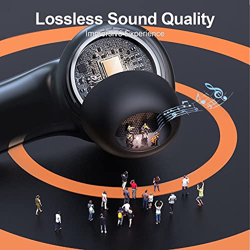 ZIUTY Wireless Earbuds, V5.3 Headphones 50H Playtime with LED Digital Display Charging Case, IPX5 Waterproof Earphones with Mic for Android iOS Cell Phone Computer Laptop Sports