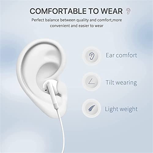 2 Pack-Apple Headphones Wired Earbuds with Lightning Connector Earphones with Built-in Microphone & Volume Control [Apple MFi Certified] Compatible with iPhone 13/12/11/XR/XS/X/8/7/SE