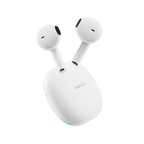 iWALK Amour Wireless Earbuds for Small Ears Women, 3g Light Weight Bluetooth Earbuds 5.2 HiFi Stereo with Noise Cancelling Microphone, Bluetooth Earphones for Sports and Working