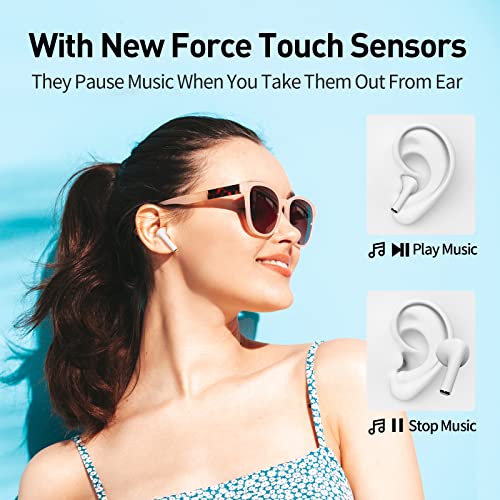 iWALK Amour Wireless Earbuds for Small Ears Women, 3g Light Weight Bluetooth Earbuds 5.2 HiFi Stereo with Noise Cancelling Microphone, Bluetooth Earphones for Sports and Working