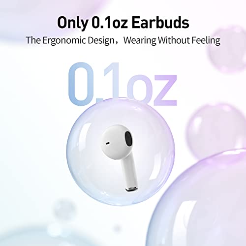 iWALK Amour Wireless Earbuds for Small Ears Women, 3g Light Weight Bluetooth Earbuds 5.2 HiFi Stereo with Noise Cancelling Microphone, Bluetooth Earphones for Sports and Working