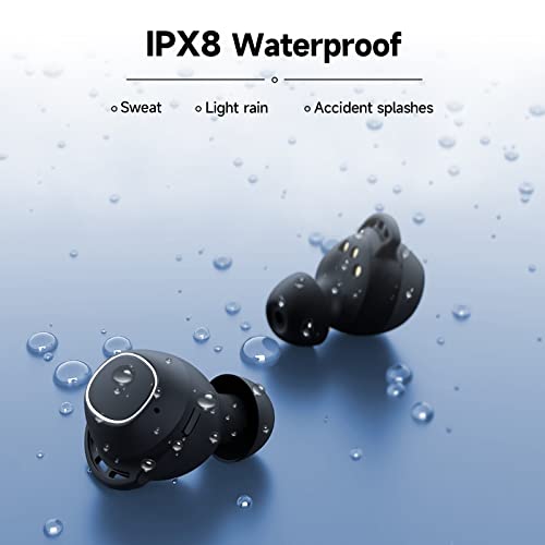 FAMOO Wireless Earbuds, Bluetooth 5.3 Headphones with LED Display, 42H Playtime, Mini Bluetooth Earbuds and Dual Mic with Deep Bass, IPX8 Waterproof Ear Buds for Running Sport Gym Workout