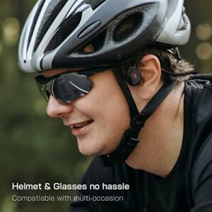 PASONOMI Bone Conduction Headphones, Open-Ear Bluetooth Headphones, Sport Headphones Wireless Running Headset for Workout Gym, Waterproof Bluetooth Headphones Built-in Mic