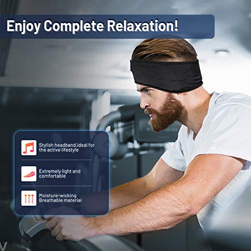 Lavince Sleep Headphones Bluetooth Sports Headband, Wireless Sports Headband Headphones with Ultra-Thin HD Stereo Speakers Perfect for Workout,Jogging,Yoga,Insomnia,Side Sleepers,Air Travel,Meditation