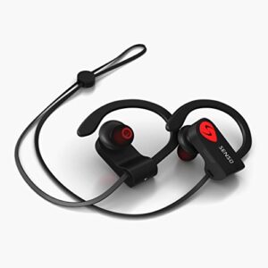 Senso Bluetooth Headphones, Best Wireless Sports Earbuds w/Mic IPX7 Waterproof HD Stereo Sweatproof Earphones for Gym Running Workout Noise Cancelling Earphones Earbuds Noise Cancelling Headsets