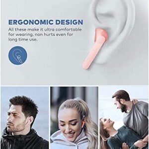 Wireless Bluetooth Earbuds, True Wireless Stereo Headsets in-Ear, 30H Playtime & Wireless Charging Case, Built-in Mic Earphones Premium Sound, Touch Control, IPX5 Waterproof Sport Headphones