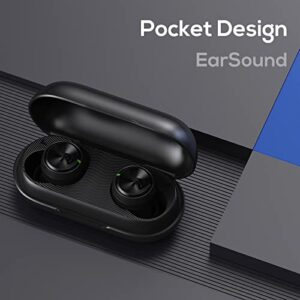 PALOVUE Wireless Earbuds, in-Ear Earphones with Bluetooth 5.3, Built-in Mic Headphones, Deep Bass Stereo, with Lightweight Compact Charging Case for Sport/Work Compatible with iPhone and Android