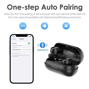 PALOVUE Wireless Earbuds, in-Ear Earphones with Bluetooth 5.3, Built-in Mic Headphones, Deep Bass Stereo, with Lightweight Compact Charging Case for Sport/Work Compatible with iPhone and Android