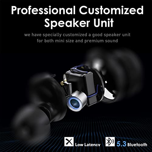PALOVUE Wireless Earbuds, in-Ear Earphones with Bluetooth 5.3, Built-in Mic Headphones, Deep Bass Stereo, with Lightweight Compact Charging Case for Sport/Work Compatible with iPhone and Android