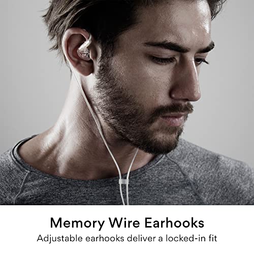 MEE audio M6 Sport Wired Earbuds, Noise Isolating In Ear Headphones, Sweatproof Earphones for Running/Gym/Workouts with Dynamic Enhanced Bass Sound, Memory Wire Earhooks, 3.5mm Jack Plug (Clear)
