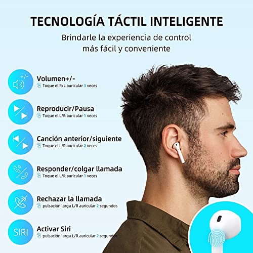 Wireless Earbuds,Bluetooth 5.3 Headphones Noise Cancelling Air Buds Pods 3D Stereo Ear pods in-Ear Ear Bud Built-in Mic IPX7 Waterproof Earphones Sport Headsets for iPhone/Samsung/airpod Case/Android